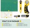 Rotary Cutter Set, 45mm and 28mm Fabric Cutters Kit with Extra 10 Blades, A3 Double-sided Self Healing Cutting Mat, 12x6 Inch Quilting Ruler for Sewing, Fabric Cutting, Art Crafting